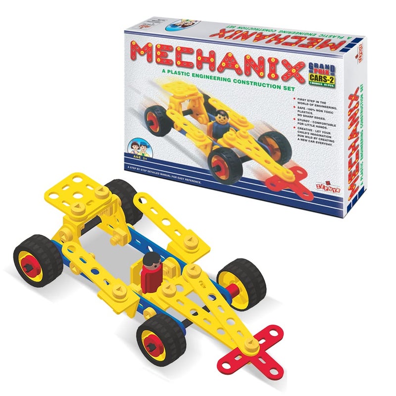 ZEPHYR Mechanix Plastic Cars-2 STEM Educational Toy Building and Construction Set for Kids - Image 1